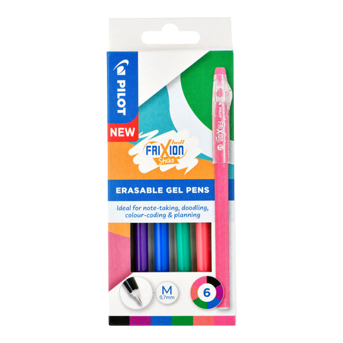 Pilot FriXion Erasable 0.7 Gel Pens – 6 Pack