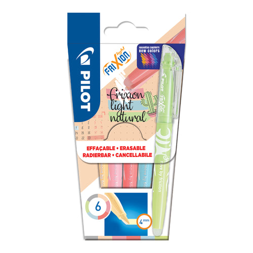 Pilot Frixion Erasable Light Natural Highlighter - 6 Pack